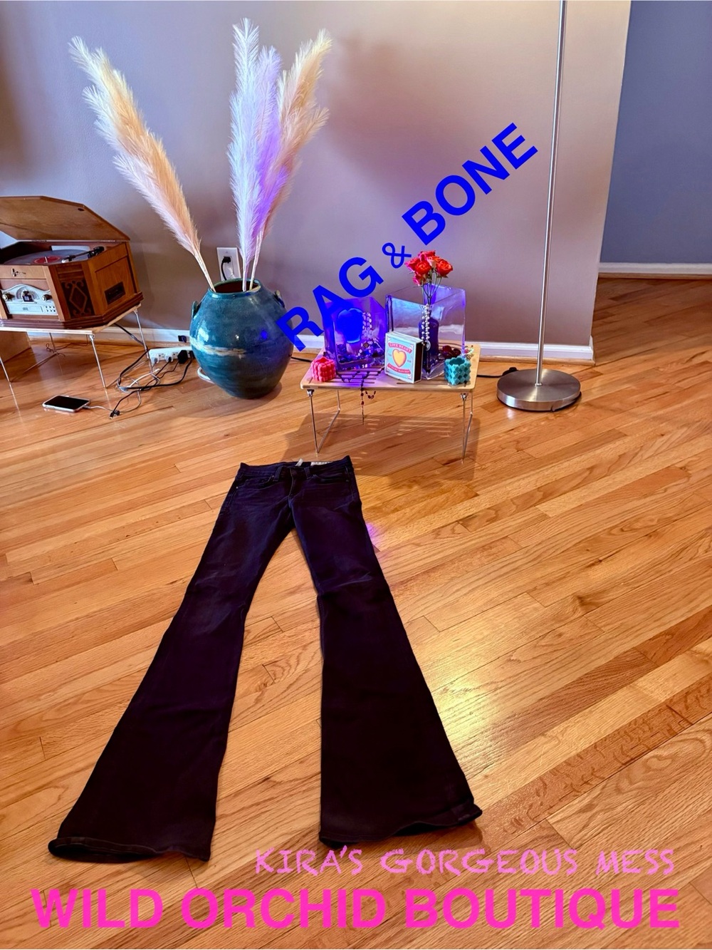💘Rag & Bone💘High Rise Bell Jeans - Black